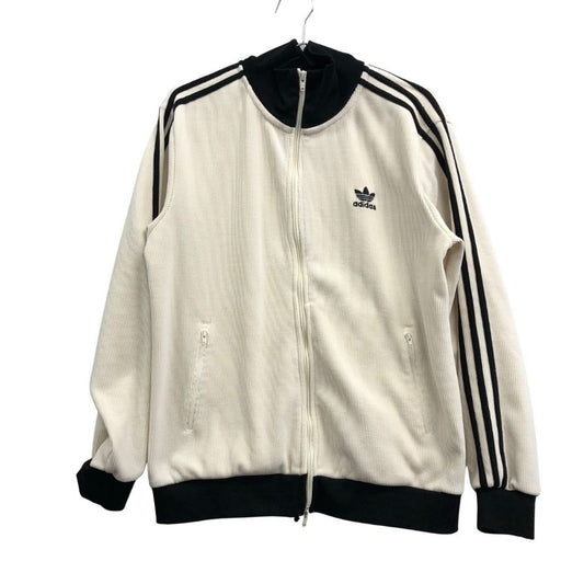 美品◆アディダス アディカラー ワッフル クラシック トラックトップ メンズ サイズL ホワイト adidas 【AFB41】