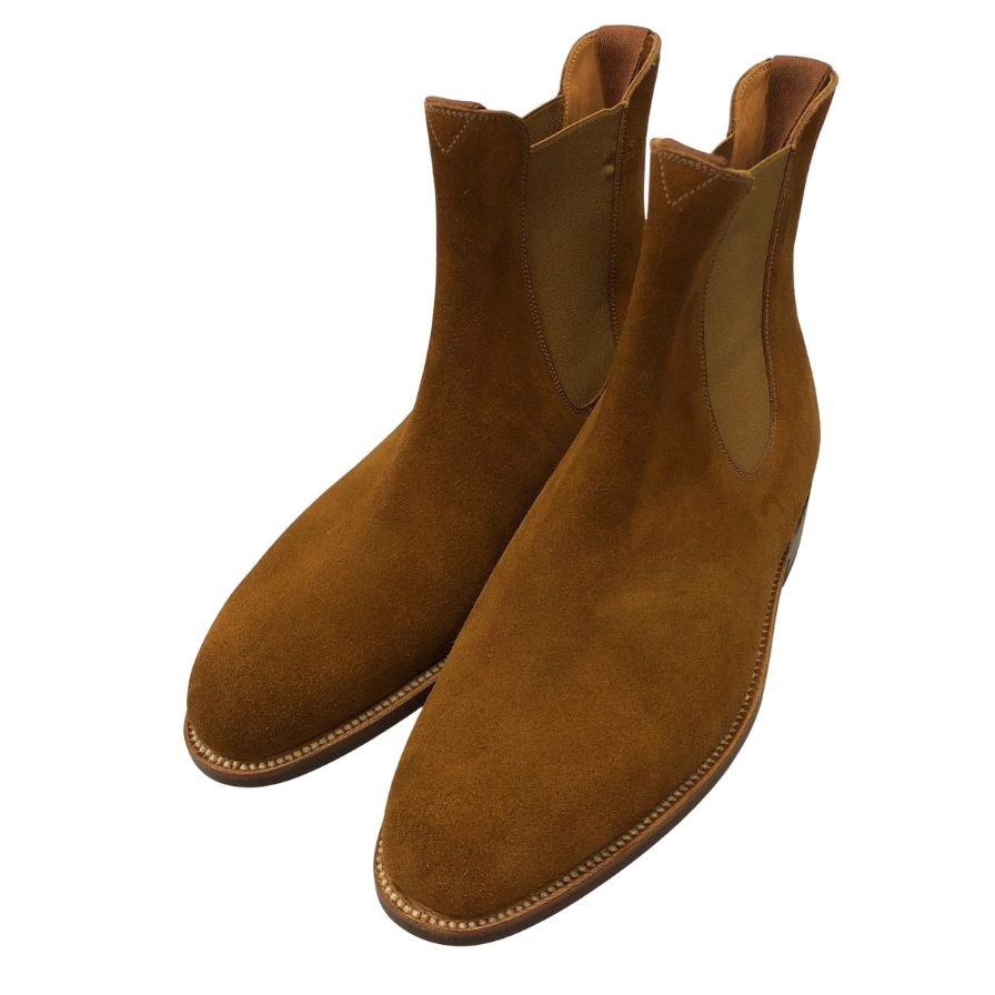 JMウエストン サイドゴアブーツ スエード 705 メンズ サイズ6D ブラウン J.M. WESTON ブーツ 約24.5cm【LA】【中古】