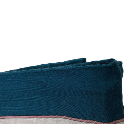 エルメス ストール カレジェアン 140 LA PROMENADE DU MATIN 朝の散歩 カシミヤ×シルク ブルーグリーン レディース HERMES【AFI29】