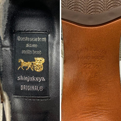 新宿屋 レザーパンプス オーストリッチ 4640-865 シルバー 22.5cm レディース shinjukuya 約22.5cm【7-16】