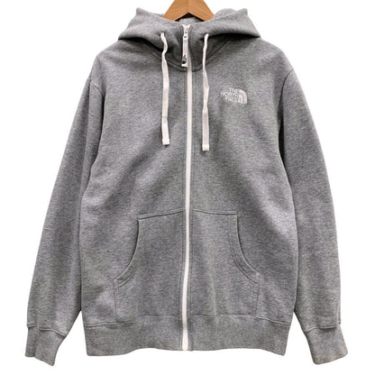 中古◆ノースフェイス ジップパーカー NT62130X フルジップ フーディ スウェット メンズ グレー サイズM THE NORTH FACE 【AFB9】