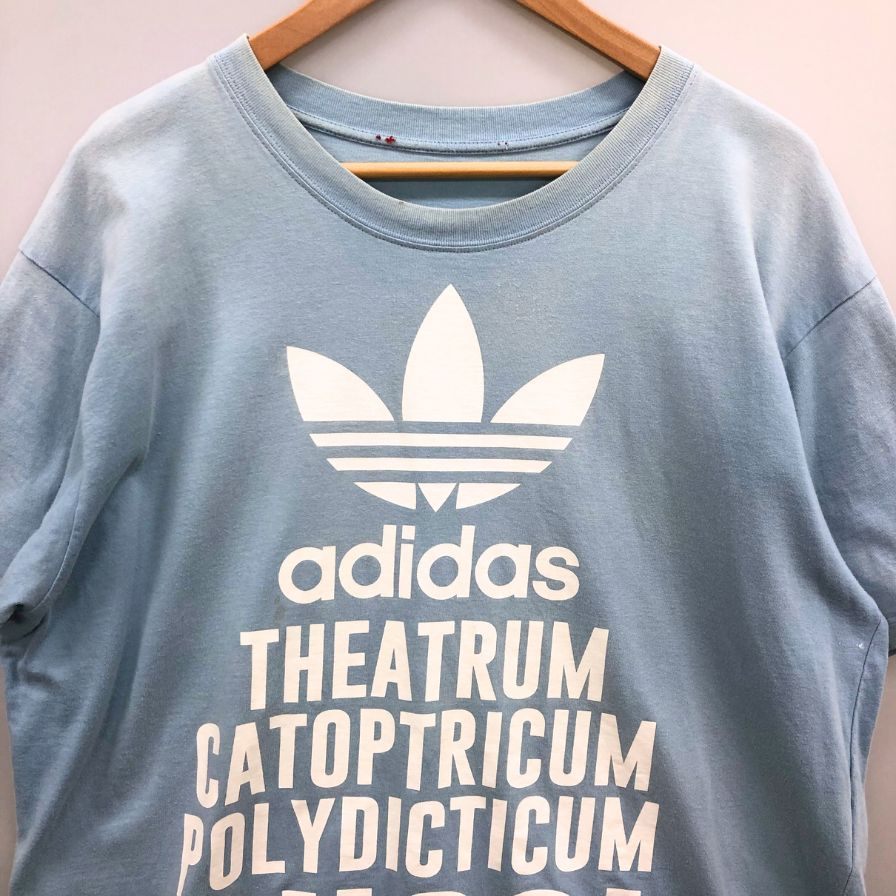 中古◆グッチ×アディダス 半袖Tシャツ ブルー サイズS メンズ 616036 GUCCI×adidas 【AFB3】