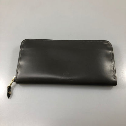 グレンロイヤル 長財布 ラウンドジップ ブライドルレザー グレー ゴールド金具 GLENROYAL【AFI1】