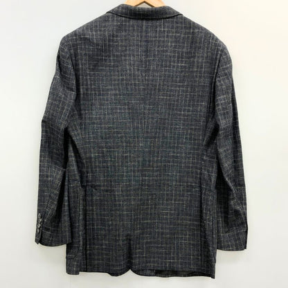 極美品◆エンポリオアルマーニ テーラードジャケット G LINE 2B チェック サイドベンツ メンズ サイズ50 EMPORIO ARMANI 【AFB6】