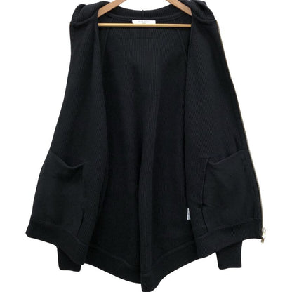 極美品◆ジバンシー ニット フード コート ダブルジップ レディース カシミア混 サイズXS ブラック 15A 0870 515 GIVENCHY 【AFB17】