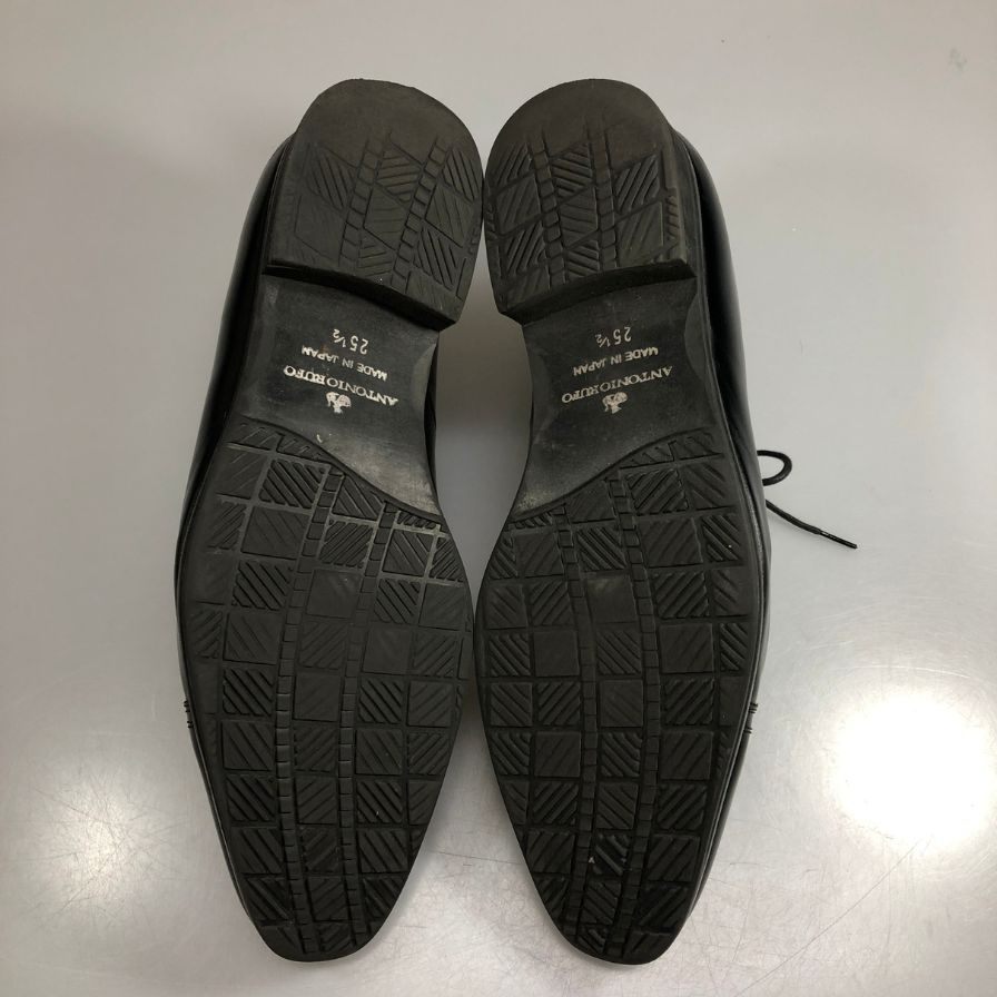 アントニオルフォ ストレートチップ カーフ レザーシューズ AR2800 メンズ ブラック サイズ25.5 ANTONIO RUFO 約25.5cm【AFC2】