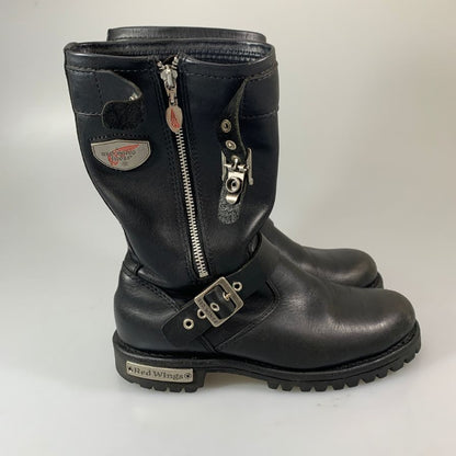 レッドウィング モーターサイクルブーツ スタイル1669 廃盤品 ブラック サイズ7.5 メンズ RED WING 約25.5cm【YB1】