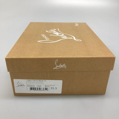 ルブタン ラウンドトゥ ハイヒール パテントレザー ブラック サイズ35 Christian Louboutin 約21.5cm【AFD1】