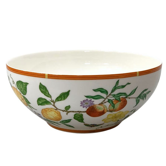 エルメス シエスタ ボウル 花柄 ホワイト 約25㎝ HERMES【AFI28】【中古】
