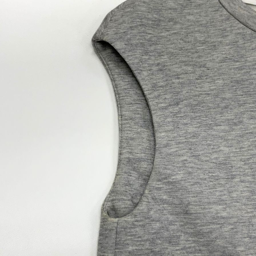 美品◆エムエスジーエム ノースリーブ ワンピース パイナップル刺繍 レディース サイズ38 グレー MSGM 【AFB19】