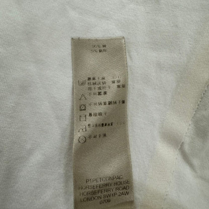 美品◆バーバリー Tシャツ サイドライン ホワイト メンズ サイズXL BURBERRY 【AFB19】