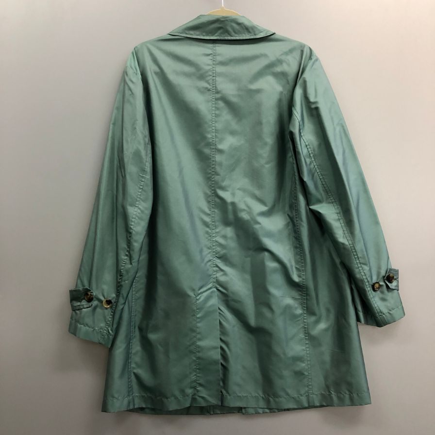 美品◆イザイア シルク100％ ジャケット ターコイズグリーン メンズ サイズ50 ISAIA 【AFB5】