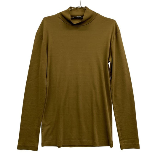 美品◆ルメール タートルネック ロングスリーブ Tシャツ カーキ サイズS 長袖 LEMAIRE 【AFB47】