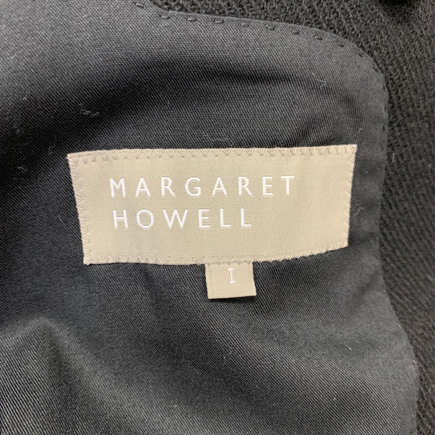 美品◆マーガレットハウエル テーラードジャケット 2B ウール ブラック レディース サイズ1 MARGARET HOWELL 【AFB16】