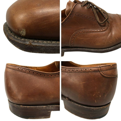 グレンソン レザーシューズ パンチドキャップトゥ カーフ ブラウン メンズ サイズUK7.5 GRENSON 約26.5cm【AFC41】