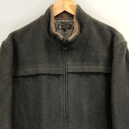 美品◆ミシェルクラン スタンドカラー ウールジャケット グレー サイズ48 MICHEL KLEIN MK 【AFA7】