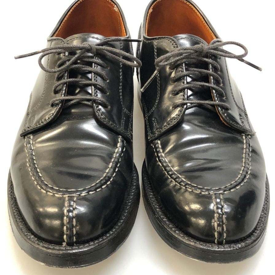 オールデン レザーシューズ 2451 Uチップ コードバン メンズ 5ハーフ 黒 Alden ビジネスシューズ 約23.5cm【LA】【中古】