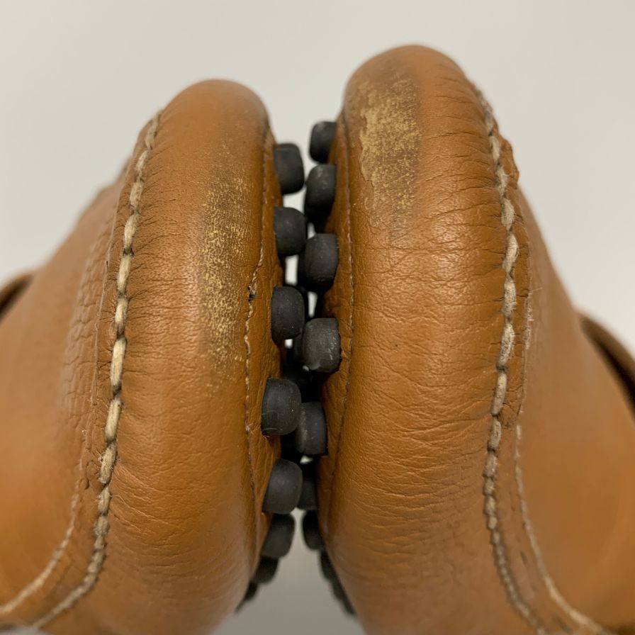 カーシュー ドライビングシューズ グレインレザー  ブラウン サイズ7 Car Shoe 約25.5cm【AFD13】