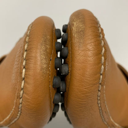 カーシュー ドライビングシューズ グレインレザー  ブラウン サイズ7 Car Shoe 約25.5cm【AFD13】