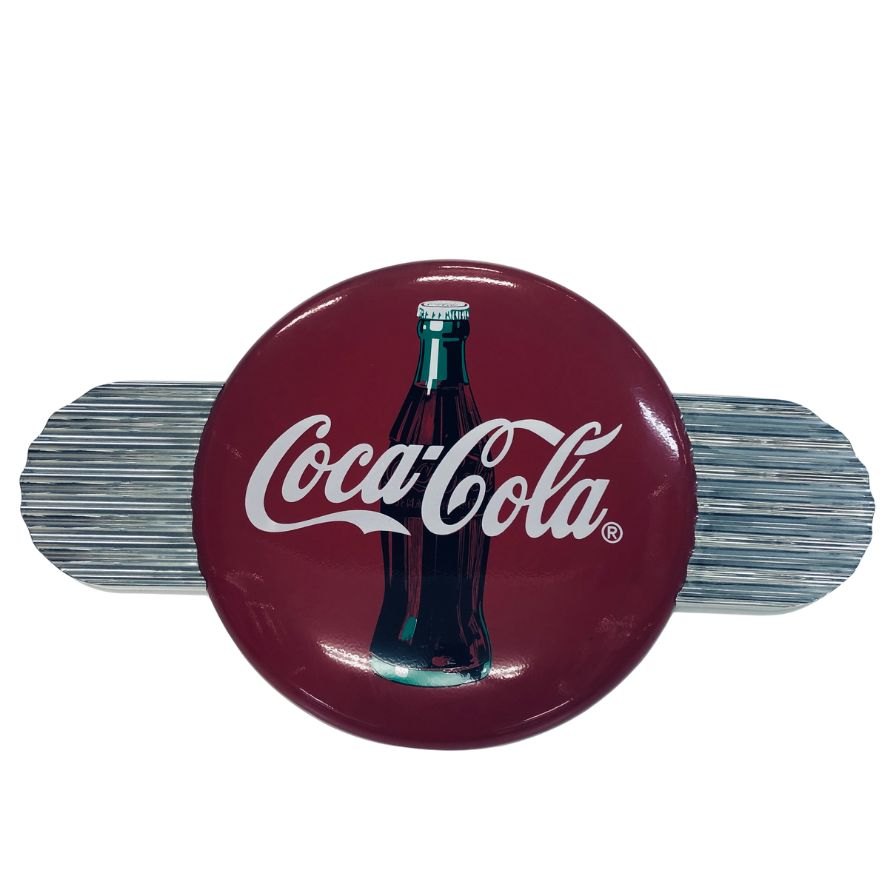 コカ・コーラ ホーロー看板 羽付 レトロ ヴィンテージ  coca-cola【AFI28】【中古】