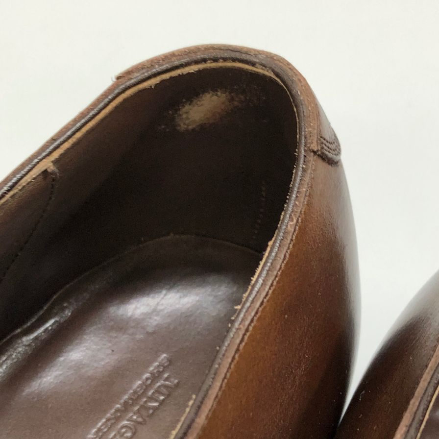 宮城興業 レザーシューズ パンチドキャップトゥ ダービー  ブラウン メンズ サイズ10 Miyagi Kogyo 約28.0cm【AFC29】