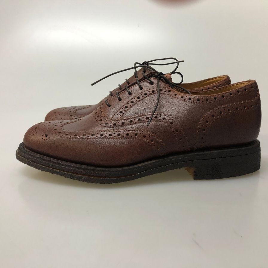 ビットリオ スペルナンゾーニ ウィングチップ クレープソール ブラウン サイズ6.5 メンズ VITTORIO 約25.5cm【AFD15】