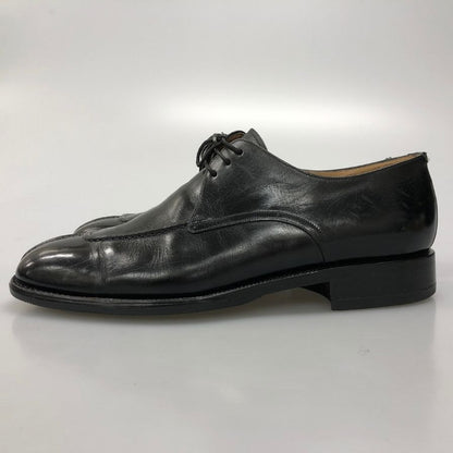 ヤンコ レザーシューズ スプリットトゥ Uチップ メンズ サイズ8 ブラック YANKO 約26.5cm【AFC47】