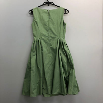 美品◆フォクシーニューヨーク ノースリーブフレアワンピース 34551-NA0FY106T レディース グリーン  サイズ40 FOXEY NEW YORK 【AFB36】