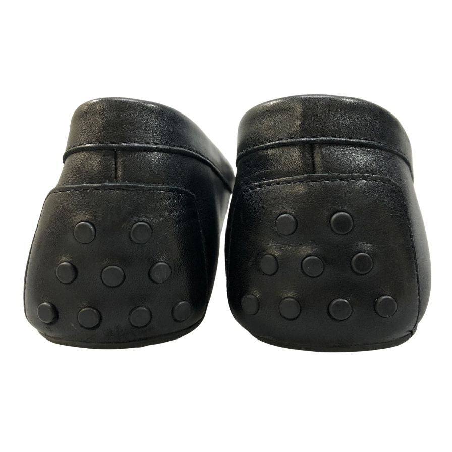 ローレン ラルフローレン ドライビングシューズ バーンズバリー レザー ゴールド金具 ブラック レディース UK6.5 Lauren Ralph Lauren BARNSBURY 約25.5cm【AFC44】