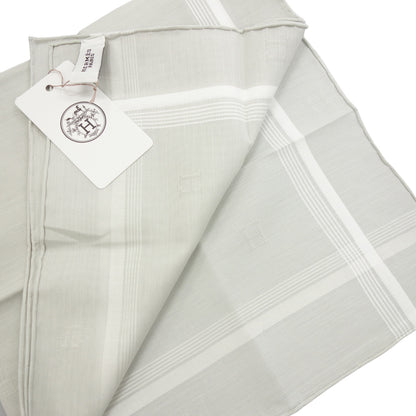エルメス ハンカチ コットン100% レディース グレー系  HERMES