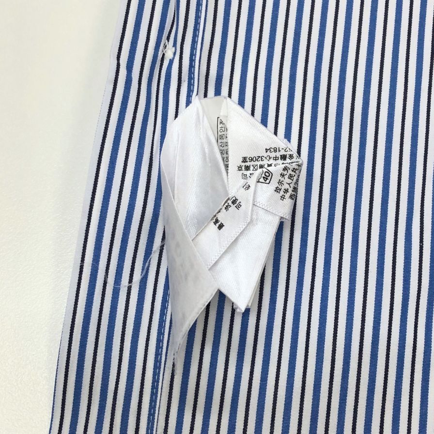 美品◆ポロ ラルフローレン 長袖シャツ 胸刺繍 ストライプ メンズ サイズ14 1/2 POLO RALPH LAUREN 【AFB17】