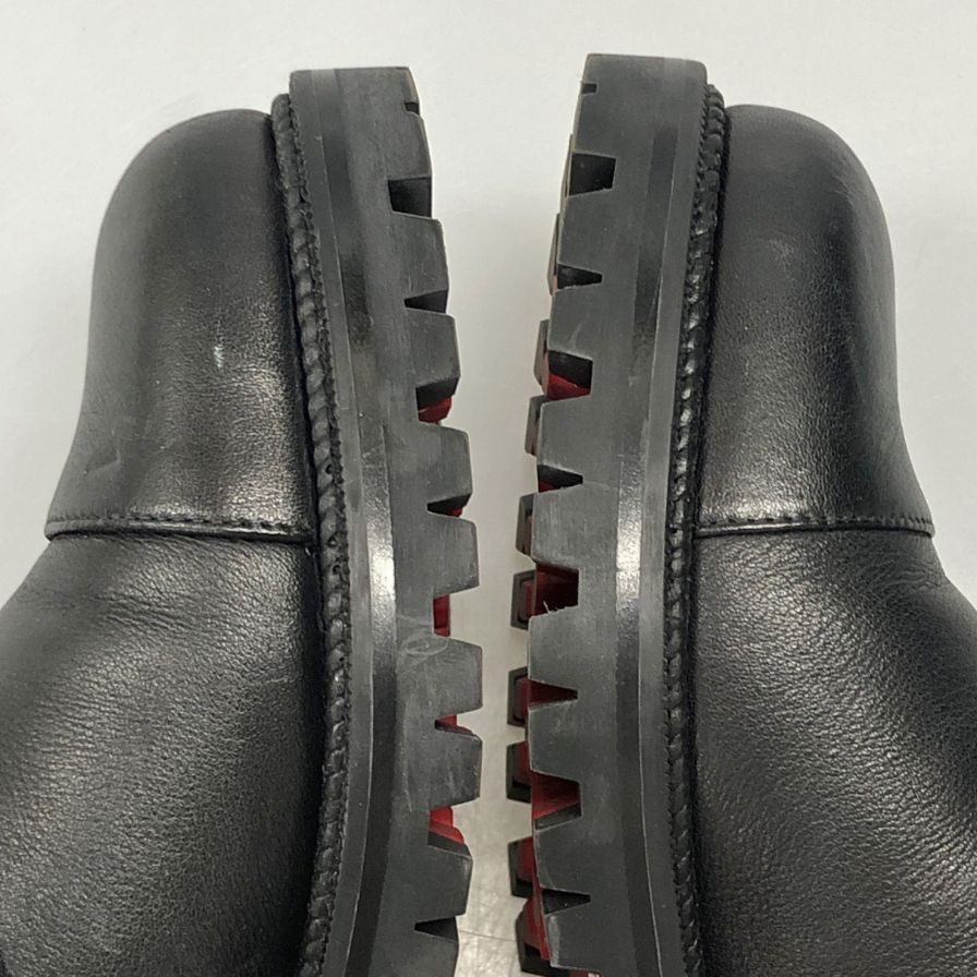 クリスチャンルブタン サイドジップブーツ ブラック レザー レディース サイズ35.5 Christian Louboutin 約22.0cm【AFC41】