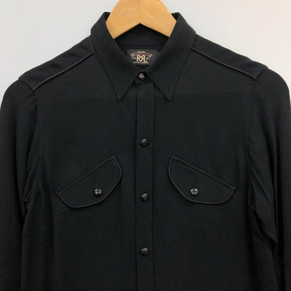 美品◆ダブルアールエル ラルフローレン ウエスタンシャツ ブラック メンズ サイズM相当 RRL RALPH LAUREN 【AFB46】