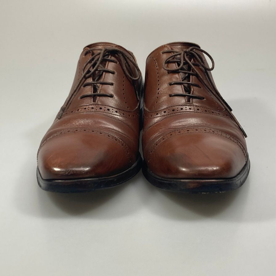リーガル レースアップシューズ パンチドキャップトゥ ブラウン メンズ サイズ24.5 REGAL 約24.5cm【AFC34】