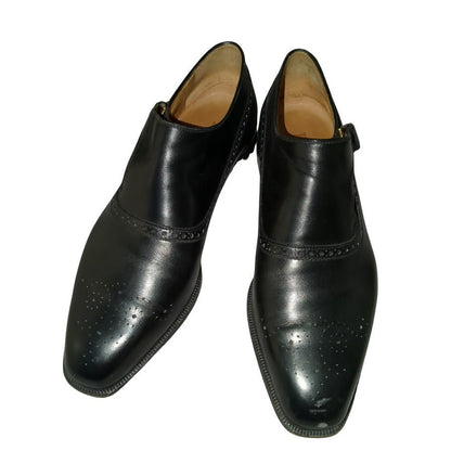 ベルルッティ レザーシューズ シングルモンク 902 ブラック メンズ サイズUK7 Berluti ビジネスシューズ 約25.5cm【LA】【中古】