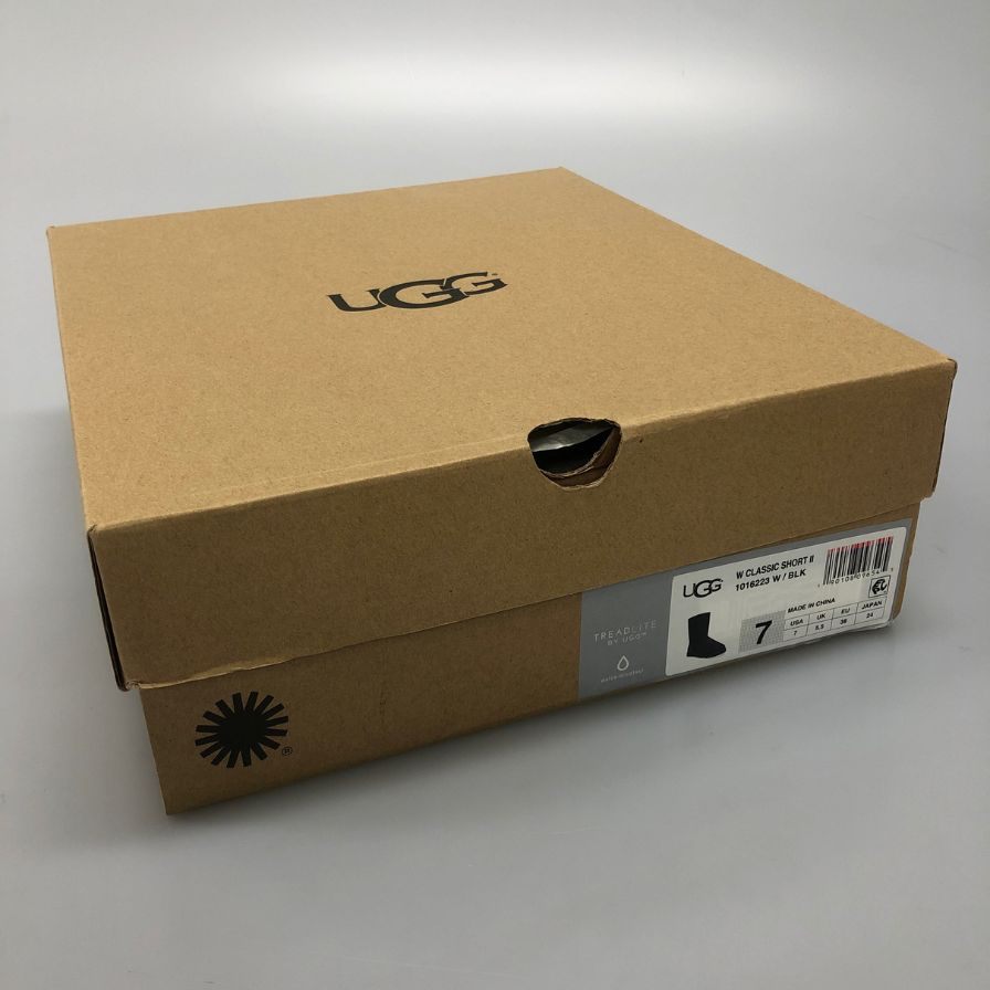 アグ クラシック ショート ムートン ブーツ 1016223 レディース サイズ24cm ブラック UGG 約24.0cm【AFD1】