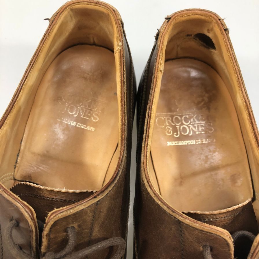 クロケット&ジョーンズ Fairford パンチドキャップトゥ ブラウン サイズUK6.5E  Crockett & Jones ビジネスシューズ 約25.0cm【LA】【中古】