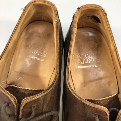 クロケット&ジョーンズ Fairford パンチドキャップトゥ ブラウン サイズUK6.5E  Crockett & Jones ビジネスシューズ 約25.0cm【LA】【中古】