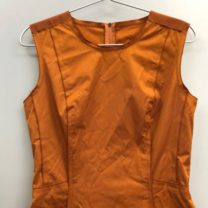 中古◆フォクシーニューヨーク オレンジ ノースリーブワンピース 23815-SPSAN57 40サイズ FOXEY NEWYORK 【AFB24】