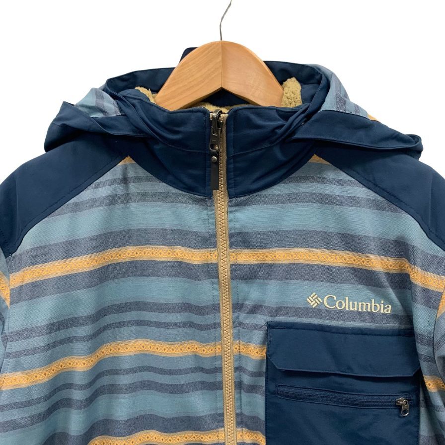 中古◆コロンビア PM5238 ハートウッドジャケット ボーダー ブルー メンズ サイズL Columbia 【AFA6】