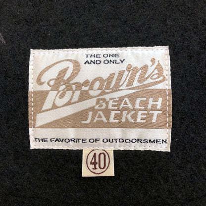 極美品◆ブラウンズビーチ ビーチクロスベスト フルカウント コットン×ウール グレー系 サイズ40 メンズ Brown's BEACH 【AFB28】