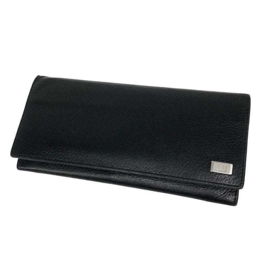 ダンヒル 長財布 二つ折り ブラック レザー シルバー金具 メンズ dunhill【AFI5】