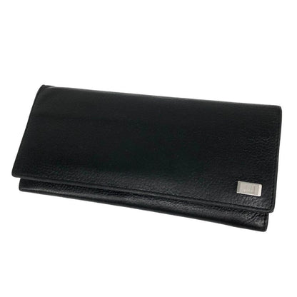 ダンヒル 長財布 二つ折り ブラック レザー シルバー金具 メンズ dunhill【AFI5】