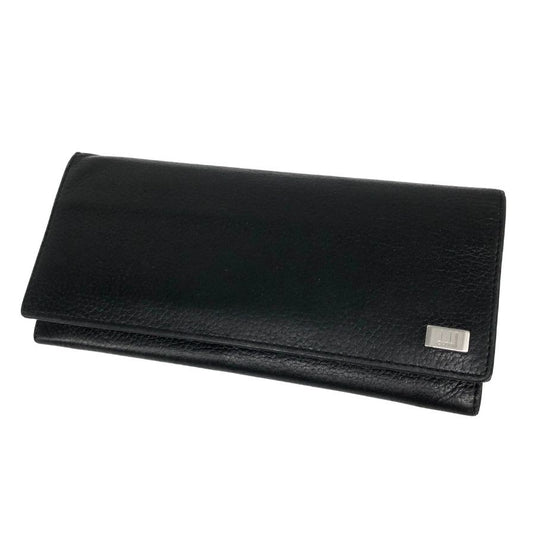 ダンヒル 長財布 二つ折り ブラック レザー シルバー金具 メンズ dunhill【AFI5】