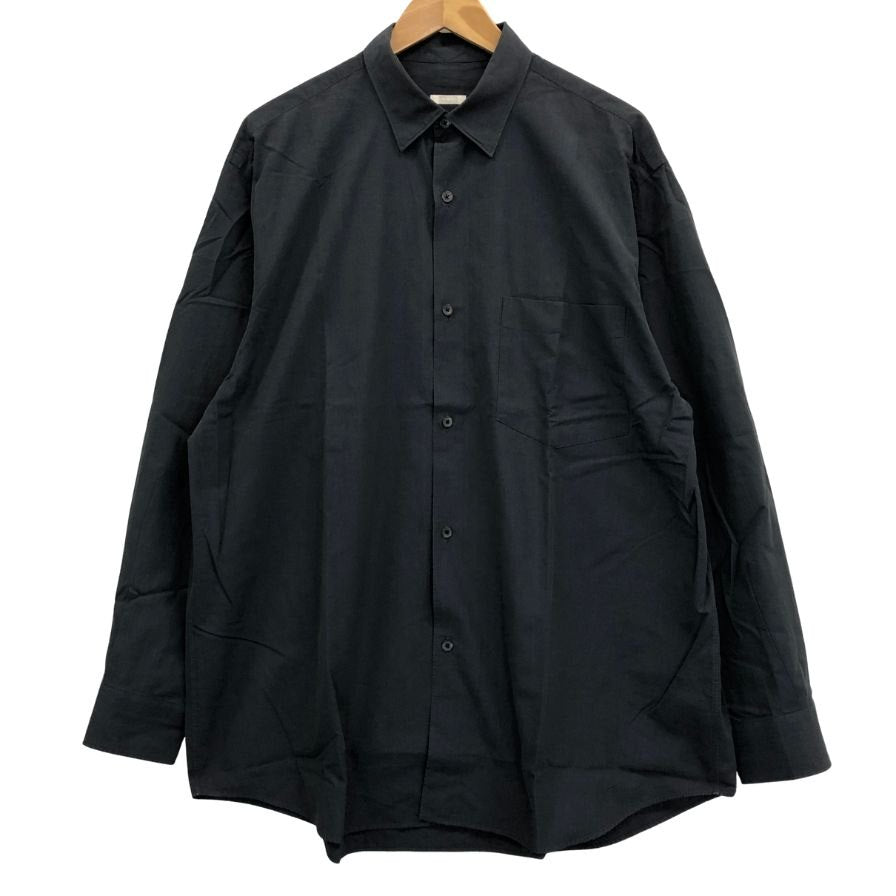 極美品◆コモリ 長袖シャツ ネイビー メンズ サイズ3 C03-02001 COMOLI 【AFB18】