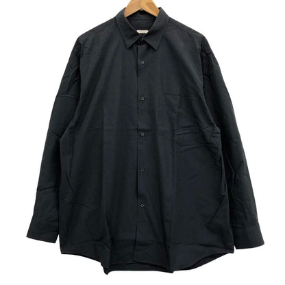 極美品◆コモリ 長袖シャツ ネイビー メンズ サイズ3 C03-02001 COMOLI 【AFB18】