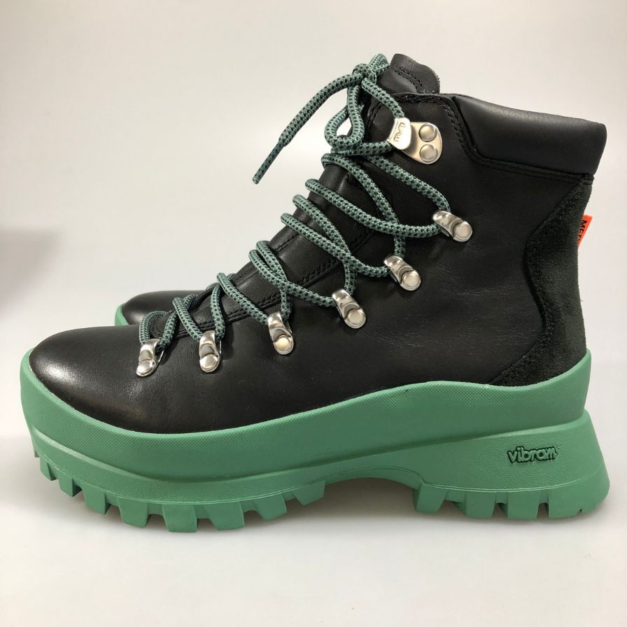 メレル ブーツ トレッキングブーツ Bristol MID レディース サイズ24 ブラック グリーン系 MERRELL 約24.0cm【AFD9-2】