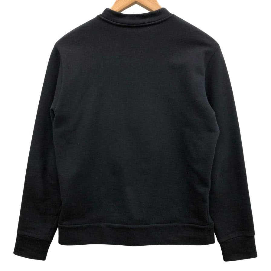 極美品◆ヴェルサーチェ ロゴ トレーナー 1A01174 ブラック サイズ4 メンズ VERSACE 【AFB42】