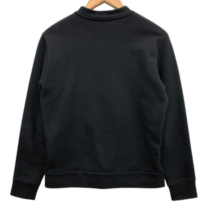 極美品◆ヴェルサーチェ ロゴ トレーナー 1A01174 ブラック サイズ4 メンズ VERSACE 【AFB42】