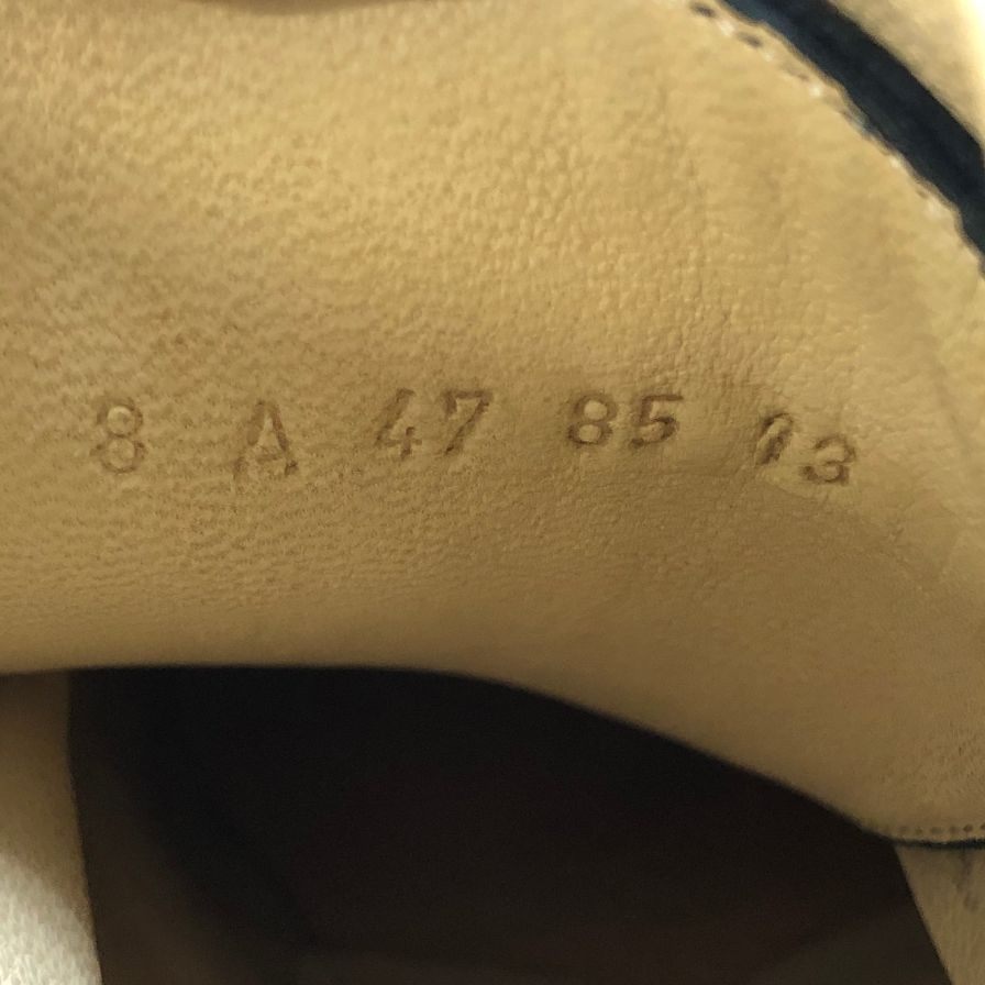 パラブーツ レザーブーツ リスレザー チェック コンビ ウール ツイード ネイビー メンズ サイズ8 PARABOOT ブーツ 約27.0cm【LA】【中古】